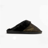 Jo & Joe SHIMMER Womens Mule Slippers Black