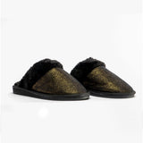 Jo & Joe SHIMMER Womens Mule Slippers Black