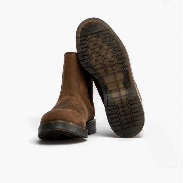 Grafters BELGRAVIA Unisex Chelsea Boots Waxy Brown