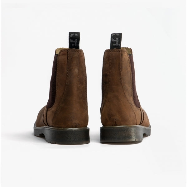 Grafters BELGRAVIA Unisex Chelsea Boots Waxy Brown
