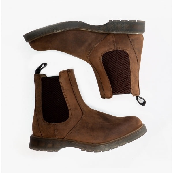 Grafters BELGRAVIA Unisex Chelsea Boots Waxy Brown
