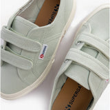 Superga 2754 JSTRAP CLASSIC Kids Canvas Trainers Green