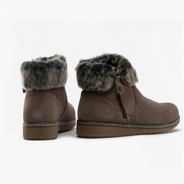 Hush Puppies PENNY Womens Suede Ankle Boots Grey