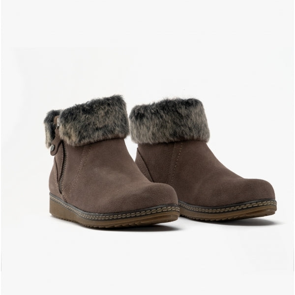 Hush Puppies PENNY Womens Suede Ankle Boots Grey