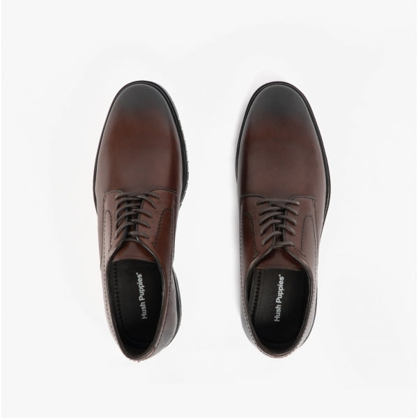 Hush Puppies STERLING Mens Leather Shoes Brown