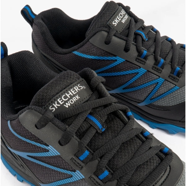 Skechers Work 200046EC PUXAL Mens Safety Trainers Black/Blue