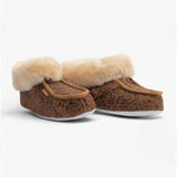 Shepherd MOA Womens Sheepskin Slipper Boots Chestnut/Leopard