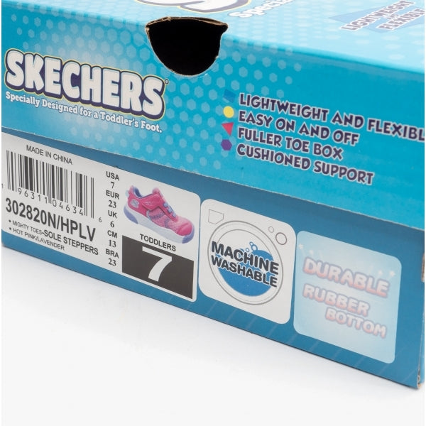 Skechers 302820N/HPLV MIGHTY TOES - SOLE STEPPERS Girls Trainers Hot Pink/Lavender