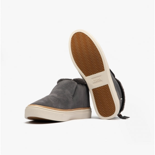 TOMS PAXTON Womens Suede Slip On Dark Grey