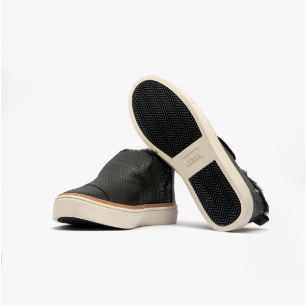 TOMS PAXTON Womens Leather Slip On Black