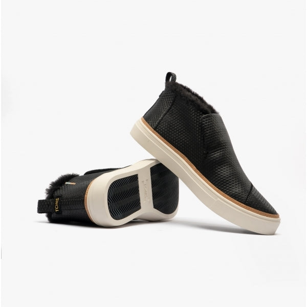 TOMS PAXTON Womens Leather Slip On Black