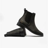 TOMS CHARLIE Womens Leather Boots Black