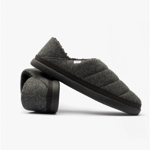 TOMS EZRA Womens Slippers Black/Grey