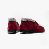 Padders HUSH Womens (2E Fit) Touch Fasten Boot Slippers Burgundy Combi