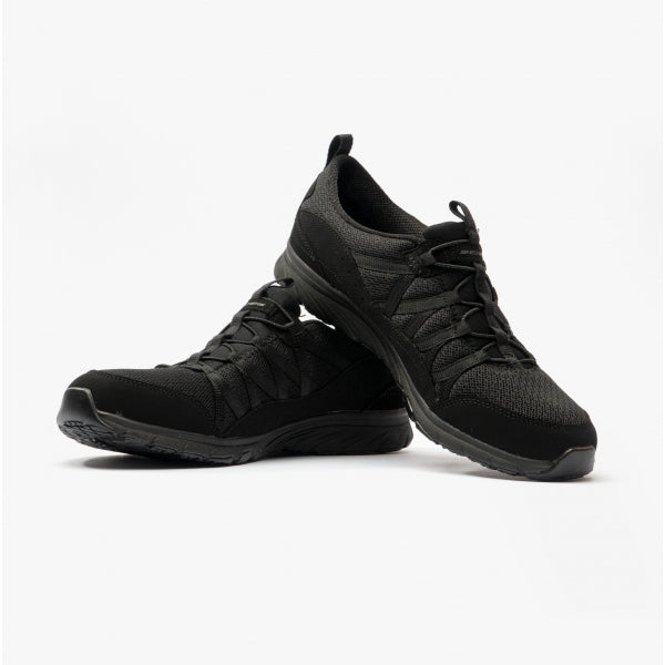 Skechers 104281/BBK GRATIS SPORT-LIVE GOLDEN Womens Slip-On Trainers Black