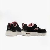 Skechers 124578/BKPK GO WALK HYPER BURST Womens Lace-Up Trainers Black/Pink