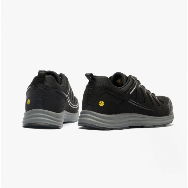 Skechers Work 200127EC MALAD II Mens Safety Trainers Black