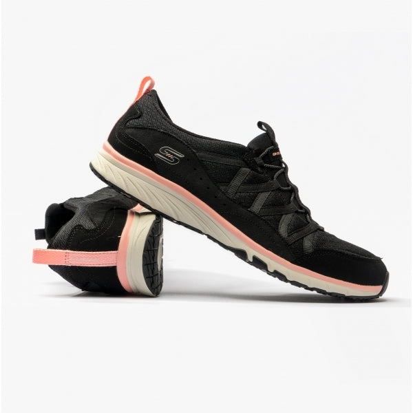 Skechers 104281/BKW GRATIS SPORT-LIVE GOLDEN Womens Bungee-Lace Trainers Black/White