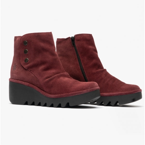 Fly London BROM FLY Womens Suede Boots Wine