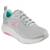Skechers 149835/LGMT D'LUX FITNESS-ROAM FREE Womens Lace-Up Trainers Light Grey/Multi