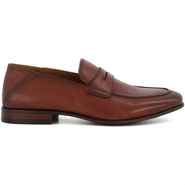 Dune London SYNC Mens Leather Loafers Tan
