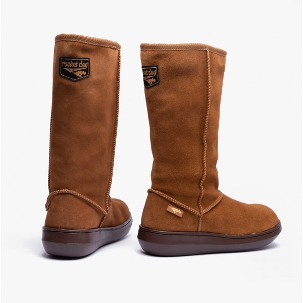 Rocket Dog SUGAR DADDY Womens Suede Boots Chestnut