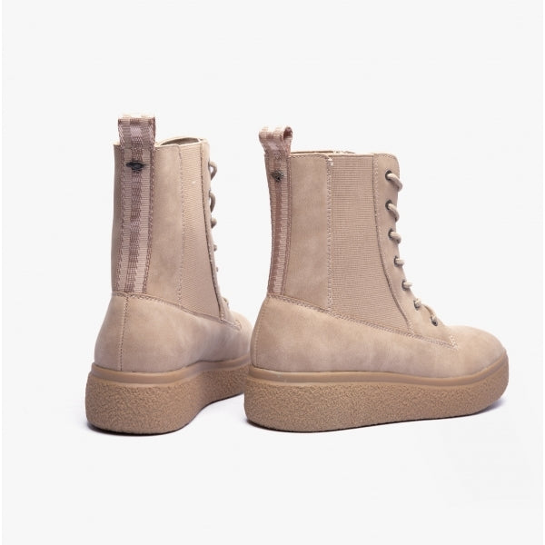 Rocket Dog AGGIE Womens Platform Zip Boots Taupe