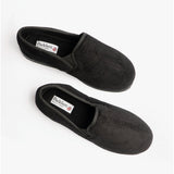 Padders ALBERT Mens (G Fit) Full Slippers Corduroy Black