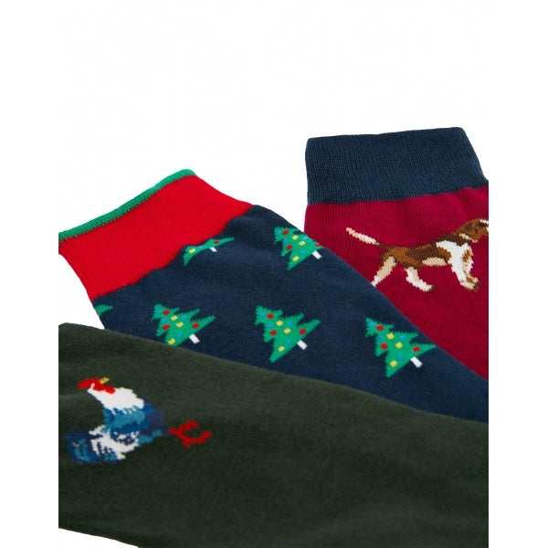 Joules CRACKER SOCKS Mens Cotton Socks Festive Characters