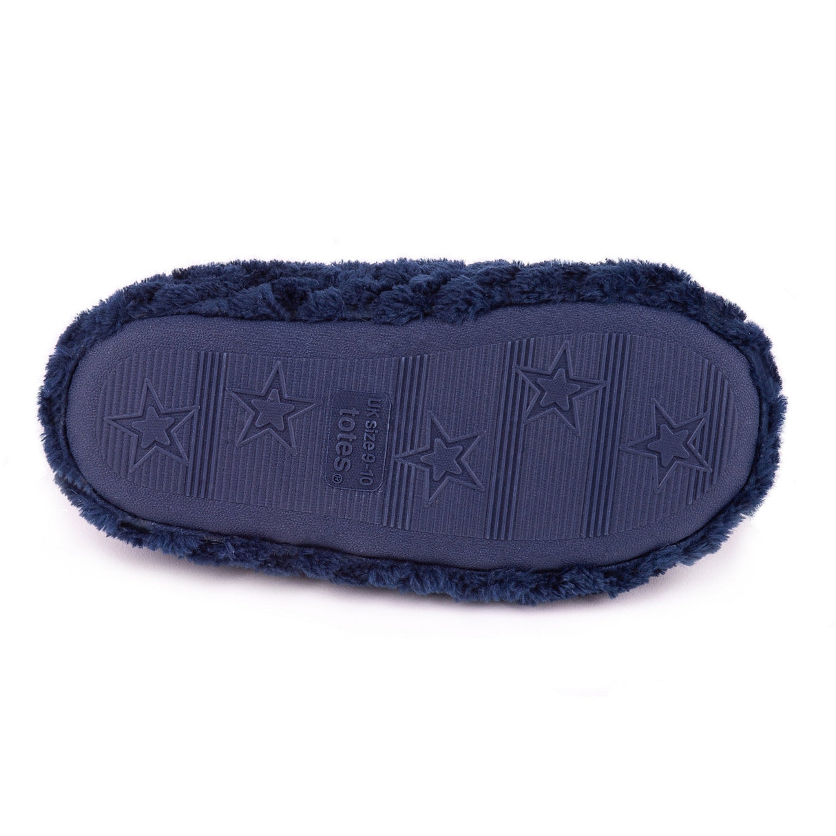 Totes Isotoner NAVY FLEECE Boys Slippers Navy