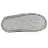 Totes Isotoner REAL SUEDE WITH FUR CUFF Womens Mule Slippers Grey