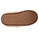 Totes Isotoner REAL SUEDE WITH FUR CUFF Womens Mule Slippers Tan