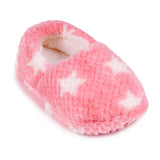 Totes Isotoner PINK STAR Girls Slippers Pink