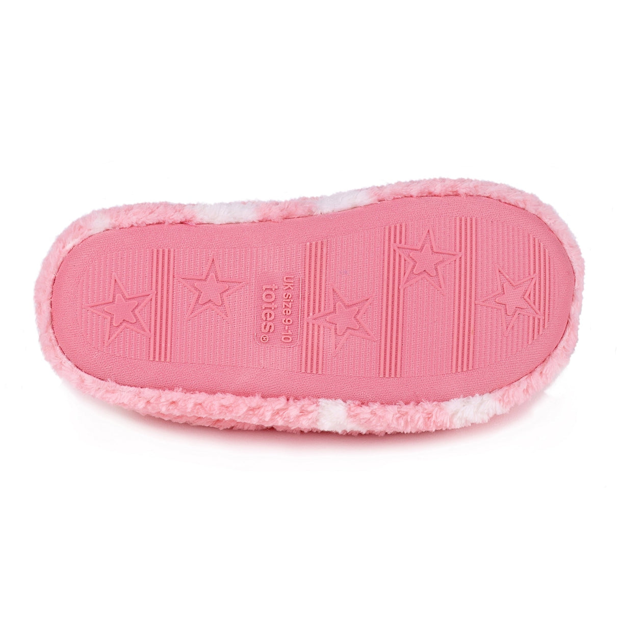 Totes Isotoner PINK STAR Girls Slippers Pink