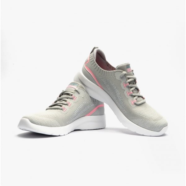Skechers 149546/LGPK DYNAMIGHT 2.0-DAYTIME STRIDE Womens Trainers Light Grey/Pink