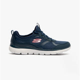 Skechers 149535/NVY SUMMITS-FREE CLASSICS Womens Lace-Up Trainers Navy/Grey/Pink