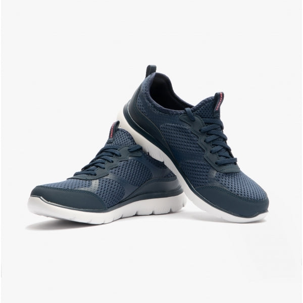 Skechers 149535/NVY SUMMITS-FREE CLASSICS Womens Lace-Up Trainers Navy/Grey/Pink