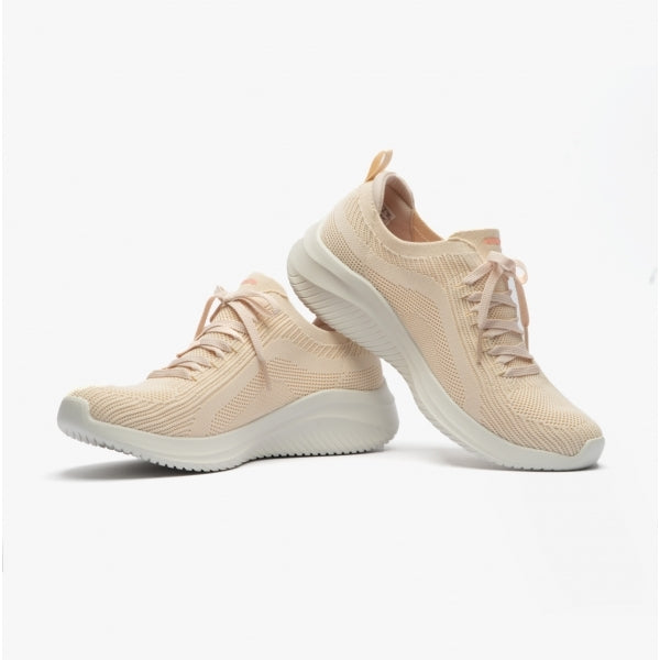 Skechers 149854/NAT ULTRA FLEX 3.0-BIG PLAN Womens Slip-On Natural/Purple