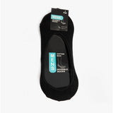 Shuperb Mens Cotton Rich Invisible No-Show Socks Black