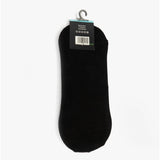 Shuperb Mens Cotton Rich Invisible No-Show Socks Black