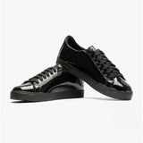 Kickers TOVNI LACER Teen Girls Patent Trainers Black