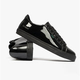 Kickers TOVNI LACER Teen Girls Patent Trainers Black