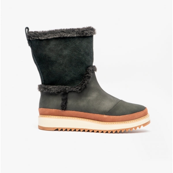 TOMS MAKENNA Womens Leather Boots Black