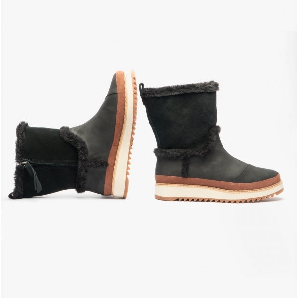 TOMS MAKENNA Womens Leather Boots Black