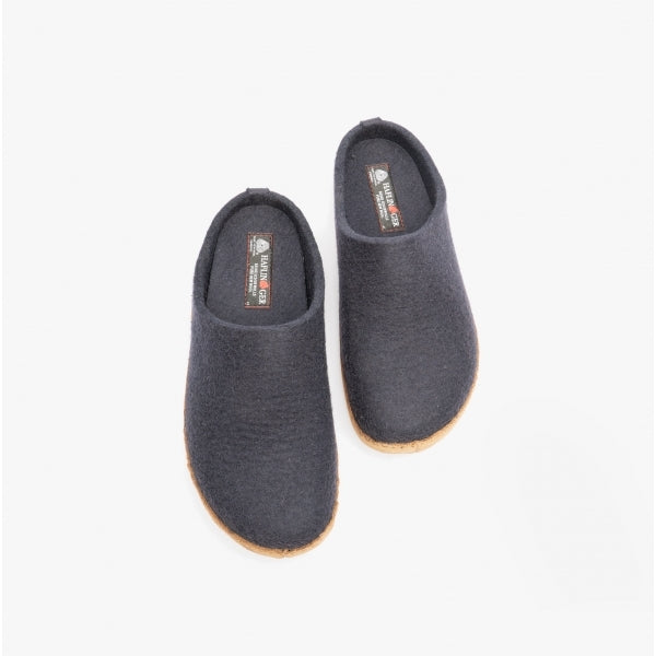 Haflinger EMIL'S TOFFEL Womens Wool Slippers Medium Blue