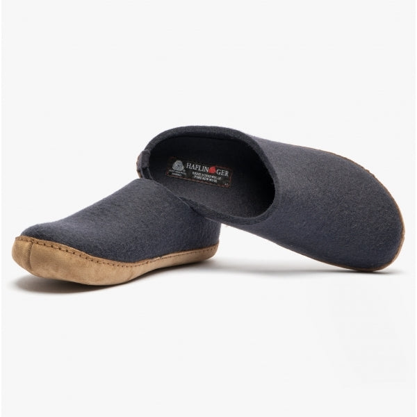 Haflinger EMIL'S TOFFEL Womens Wool Slippers Medium Blue