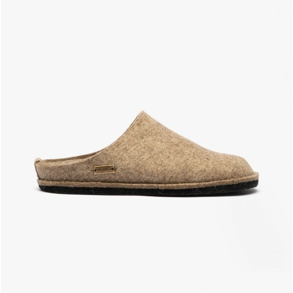 Haflinger SOFT Womens Wool Slippers Taupe