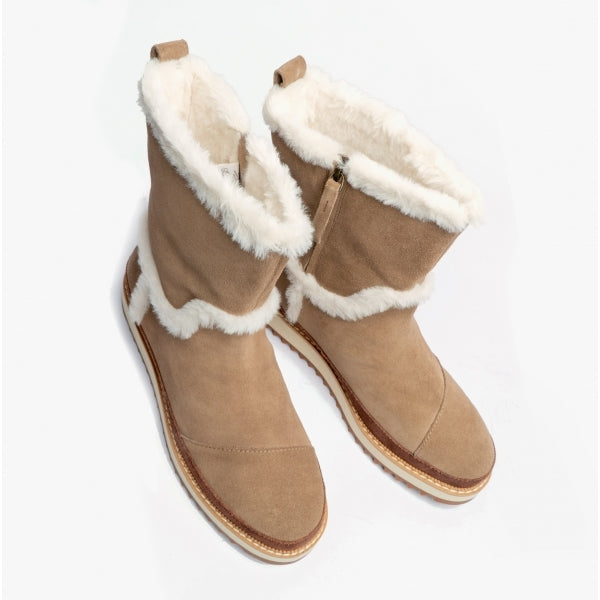 TOMS MAKENNA Womens Suede Boots Taupe