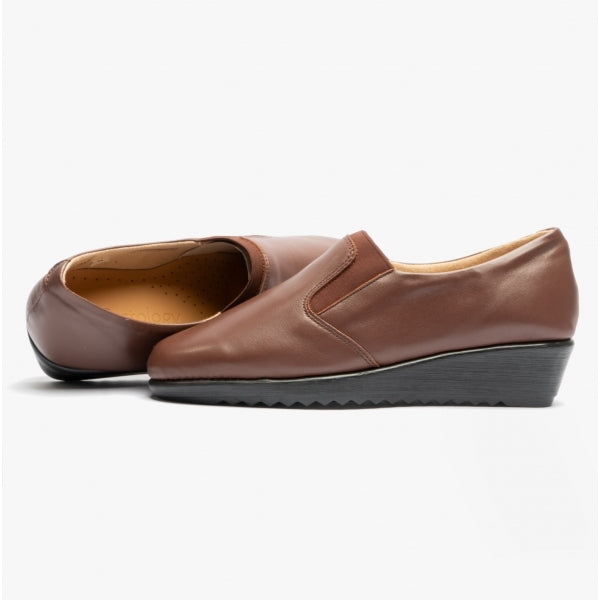 Comfortology BELINDA Womens Leather Shoes Cognac