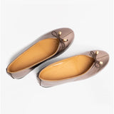 Comfortology DIONE Womens Leather Ballerina Shoes Bronze